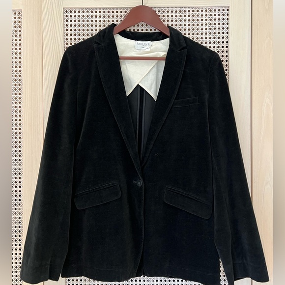 forte_forte black velvet blazer NWOT - Picture 1 of 4